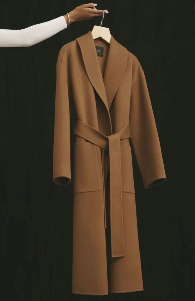 Double Face Wool Theory Robe Coat Theory Double Face Long Cardigan