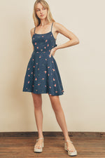 Floral Tie-Back Mini Dress