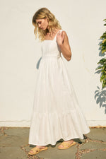 Sunbeam Eyelet Lace Trim Maxi Dress