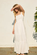 Sunbeam Eyelet Lace Trim Maxi Dress