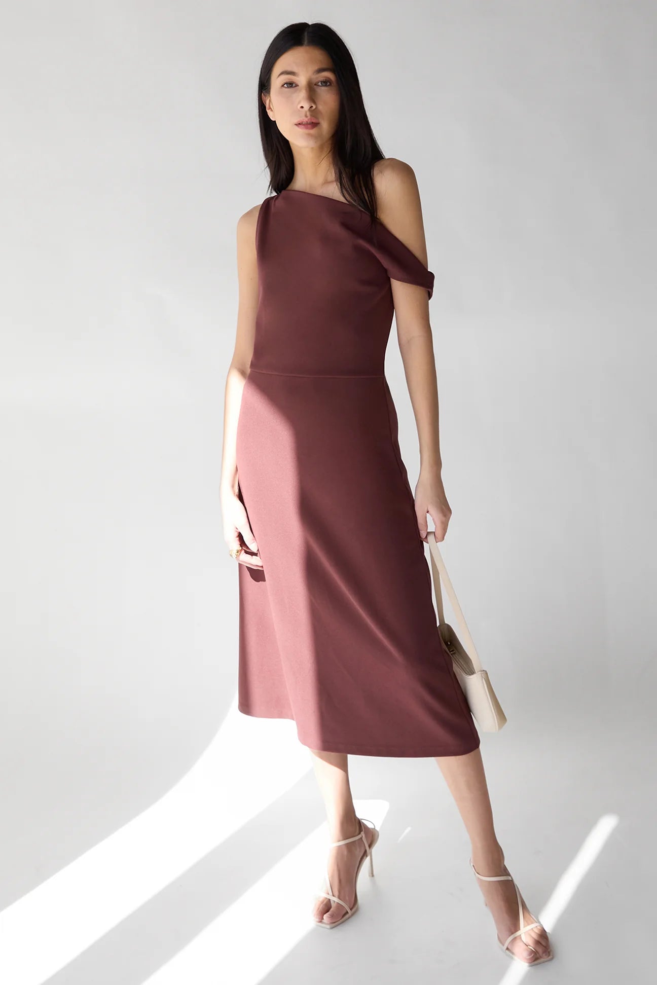 Asymmetrical One Shoulder Knit Dress