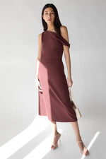 Asymmetrical One Shoulder Knit Dress