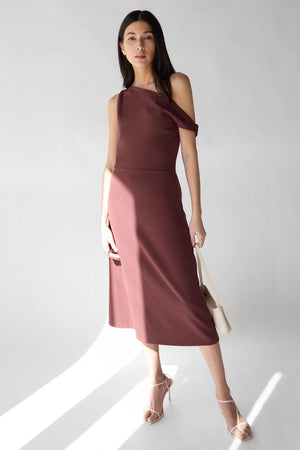 Asymmetrical One Shoulder Knit Dress