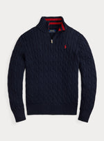 Boys Half Zip Cable Knit Sweater