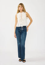 Doriane Lace Tie Front Top