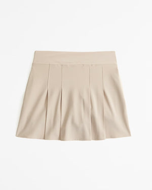 Pleated Uniform Mini Skort