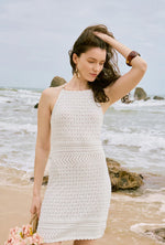 Laurie Cotton Crochet Dress - Ivory