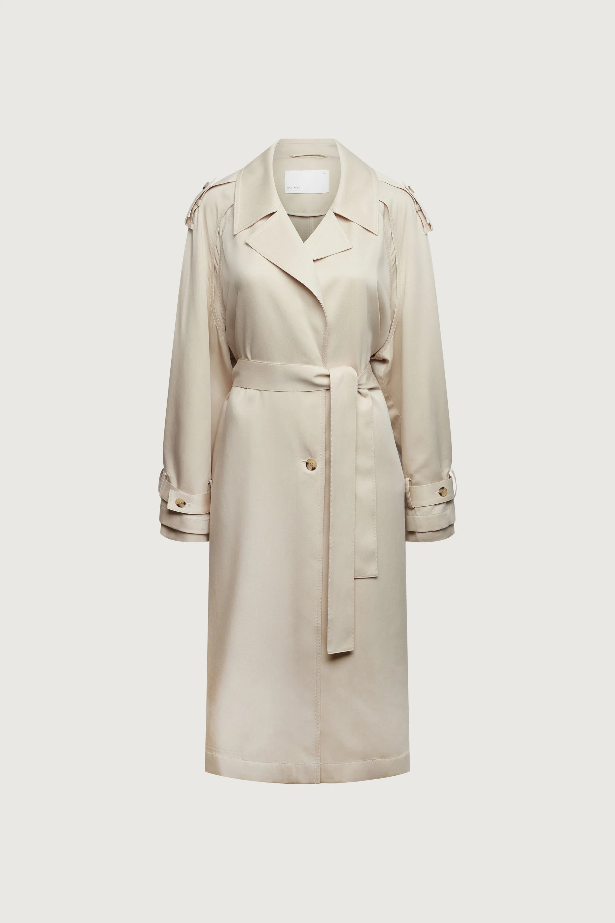 Flowy Tencel Trench Coat