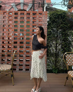Polka Ruffle Asymmetrical Skirt