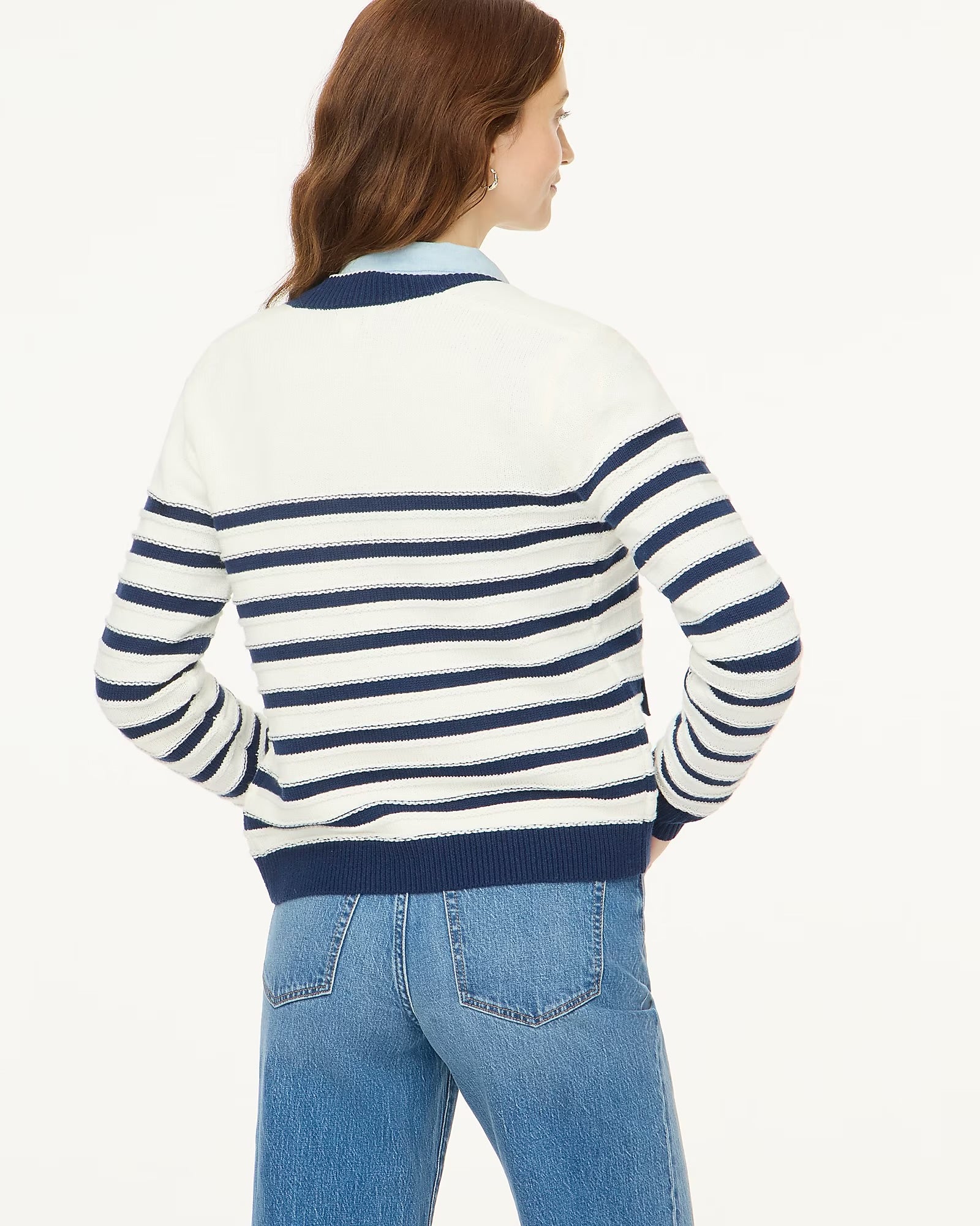 Striped Open Cardigan Sweater