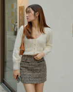 Ashton Mini Wool Tweed Skirt