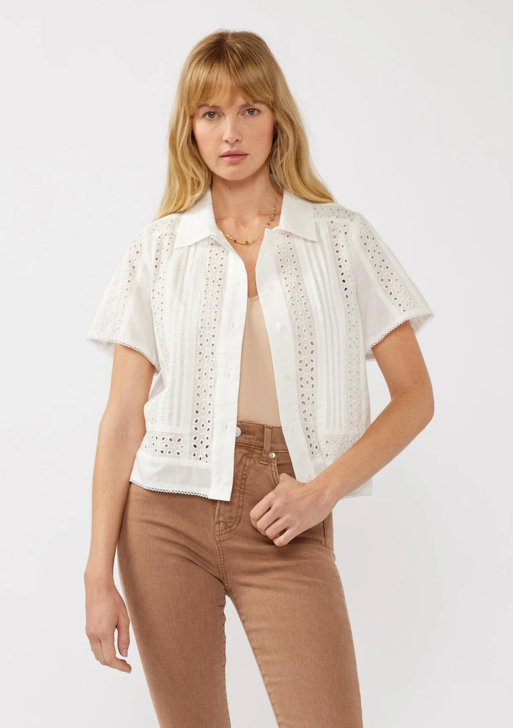 Varya Floral Eyelet Shirt