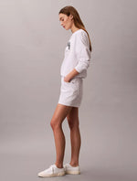 High Rise Midi Denim Shorts