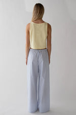 Textured Button Front Tank