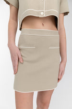 Button Up Sweater Vest+Skirt Set