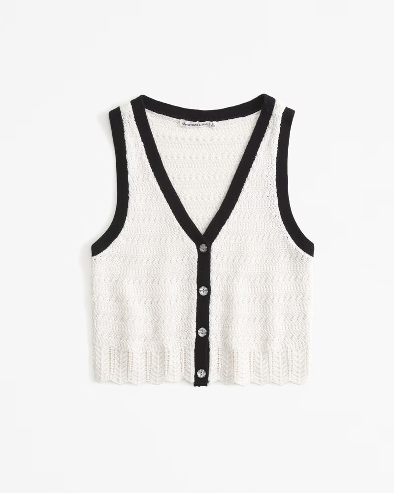 Crochet-Style Sweater Vest