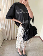 Polka Ruffle Asymmetrical Skirt
