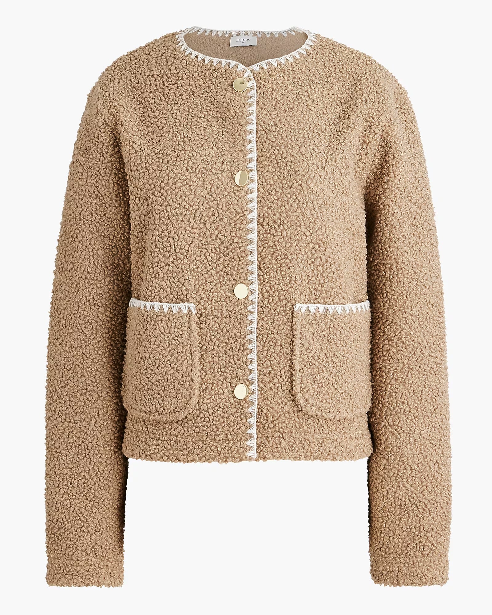 Sherpa Blanket-Stitch Jacket