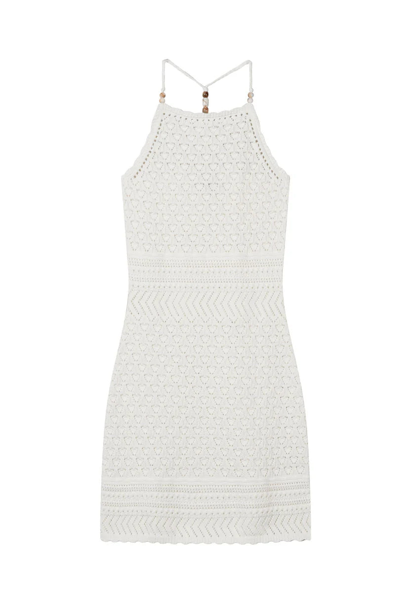 Laurie Cotton Crochet Dress - Ivory