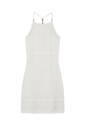 Laurie Cotton Crochet Dress - Ivory