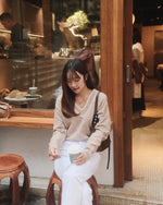 Groundy Contrast V Neck Sweater