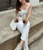 Poetic Bloom Lace Trim Tank Top-In Stock