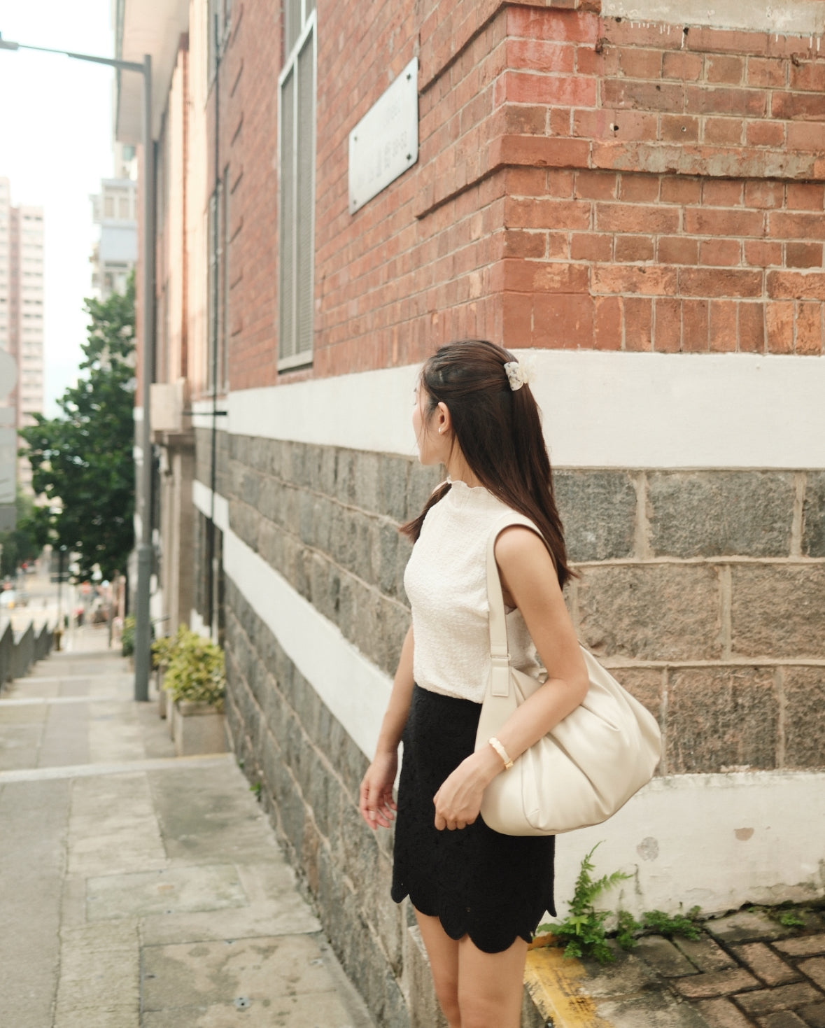 Crochet-Style Mosaic Tile Mini Skirt