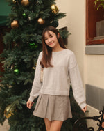 Girls Texture Crewneck Sweater