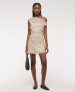One Shoulder Draped Mini Dress
