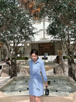 Long-Sleeve Wrap Shirt Dress