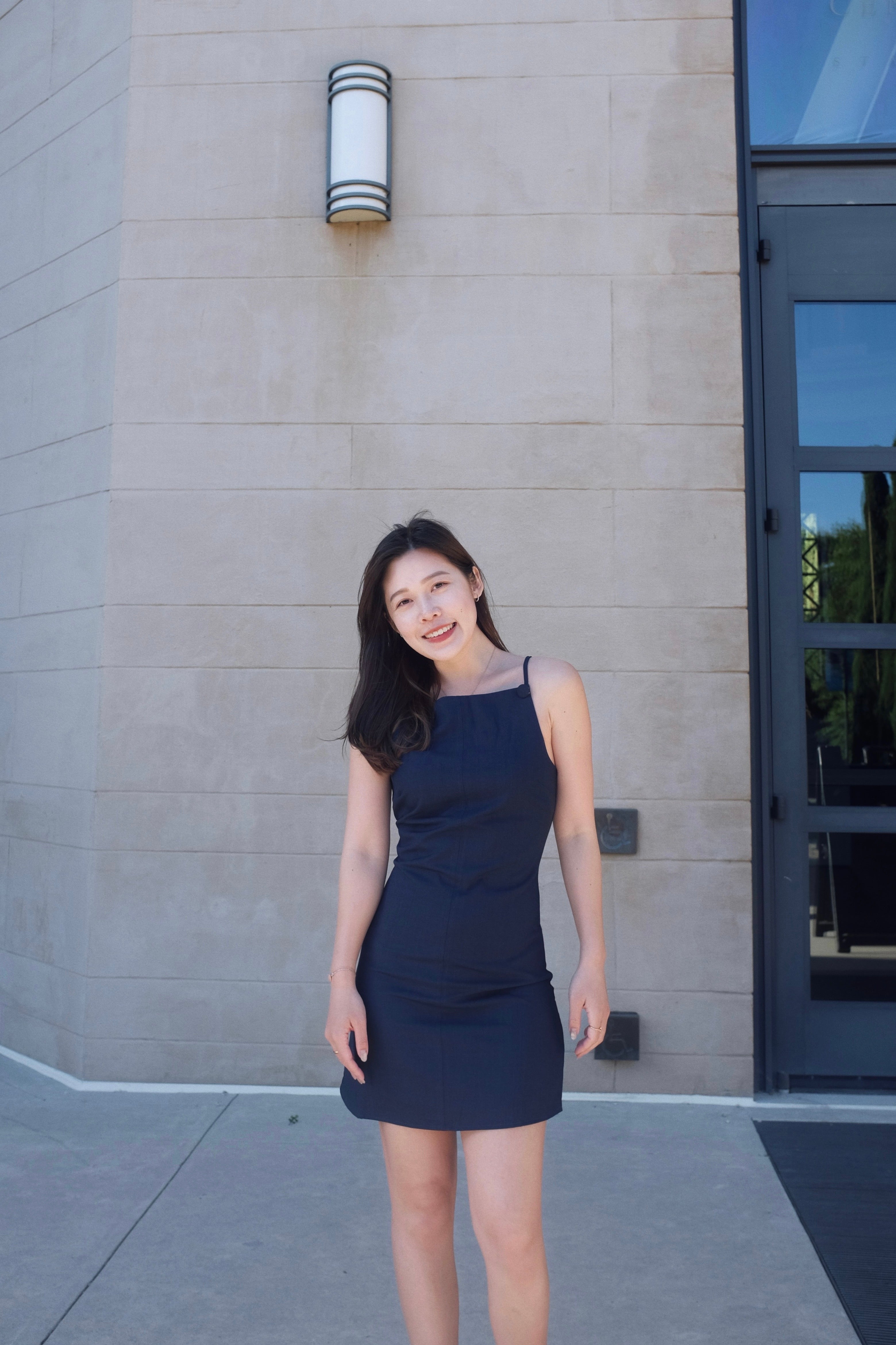 Chic Ease Blue Sleeveless Mini Dress