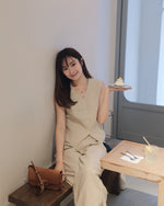 Max 100% Ramie Vest & Pants Set