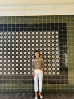 Striped collared sweater-jacket