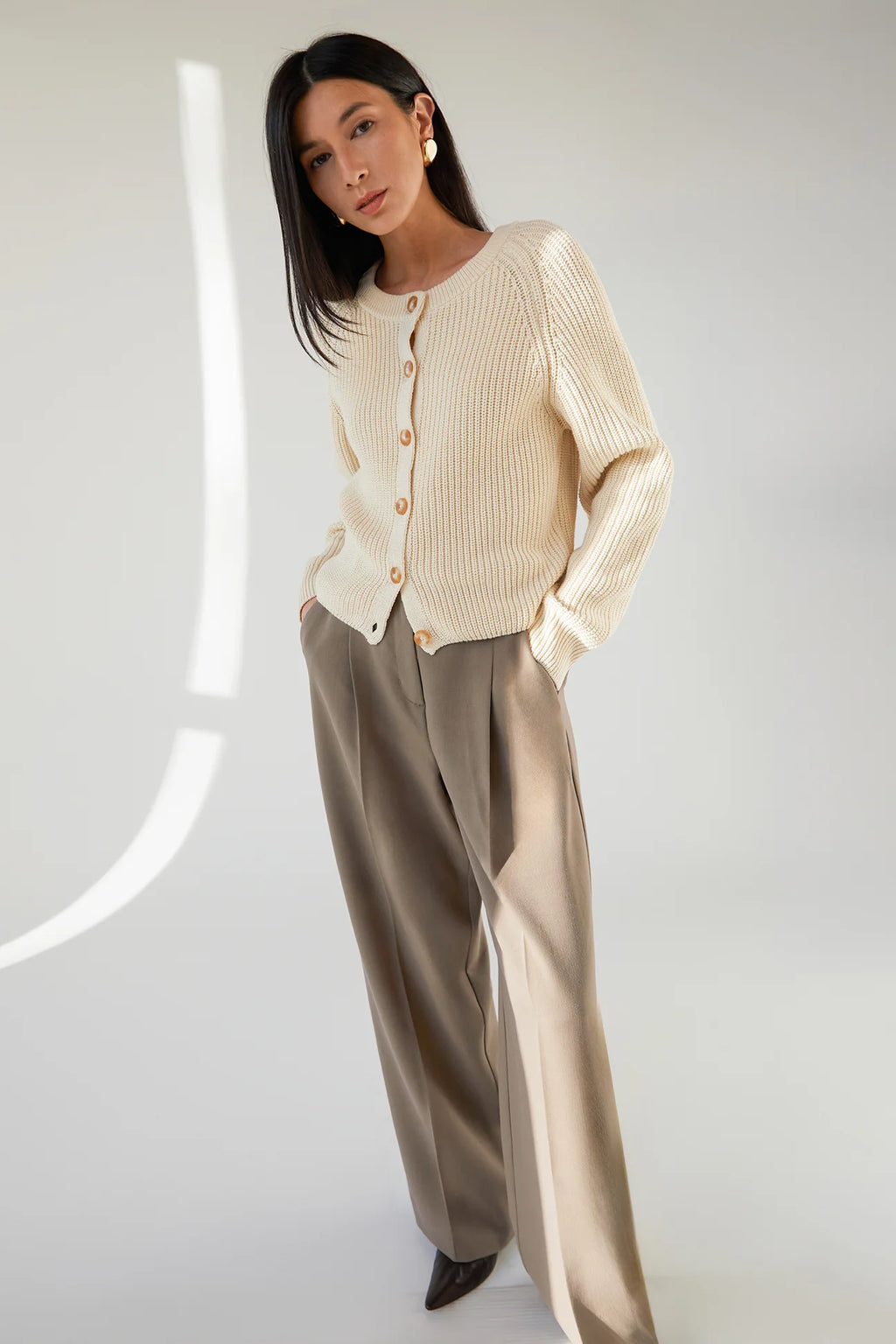 Chunky Knit Button Up Cardigan