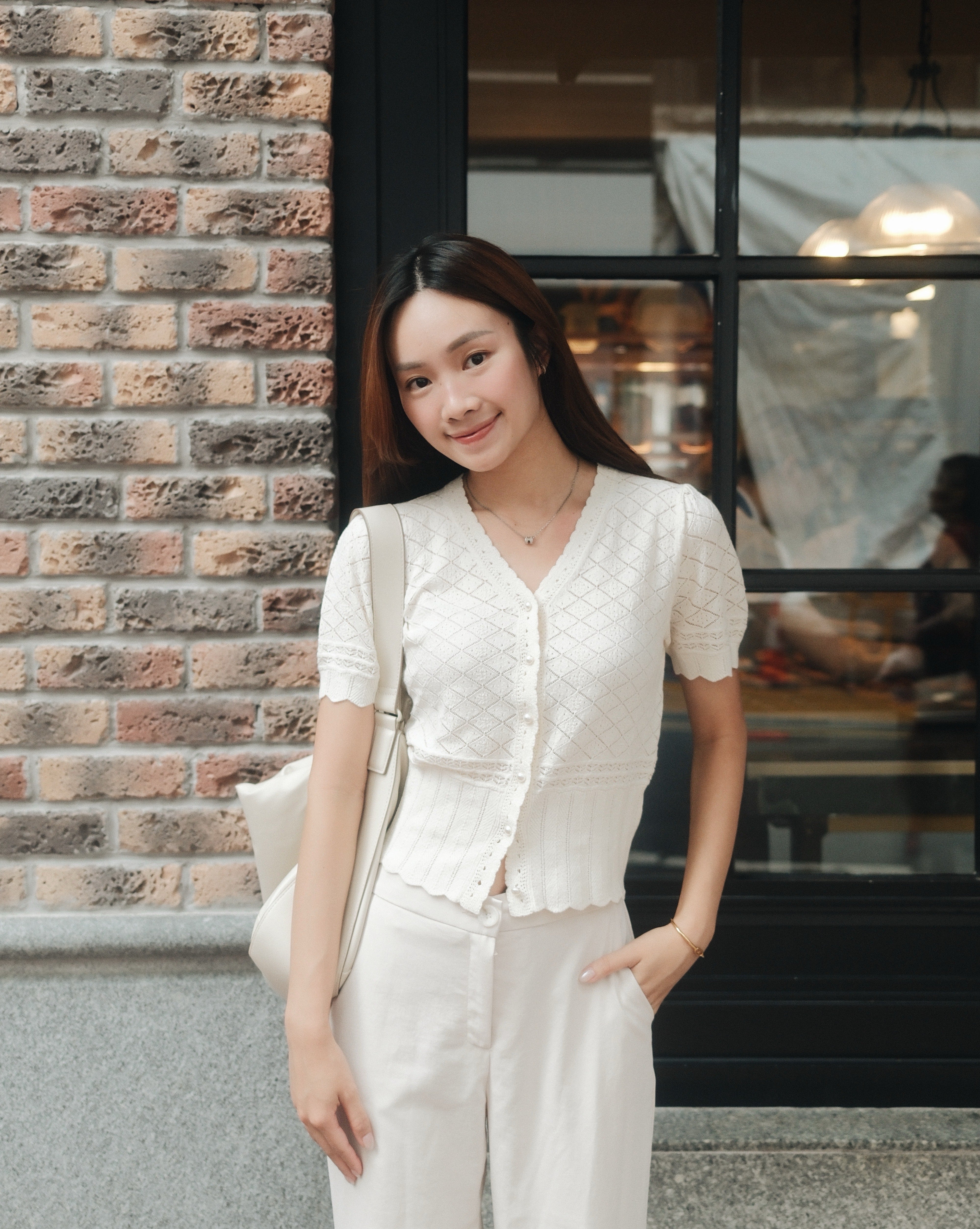 Lucia Hollow Cotton Cardigan