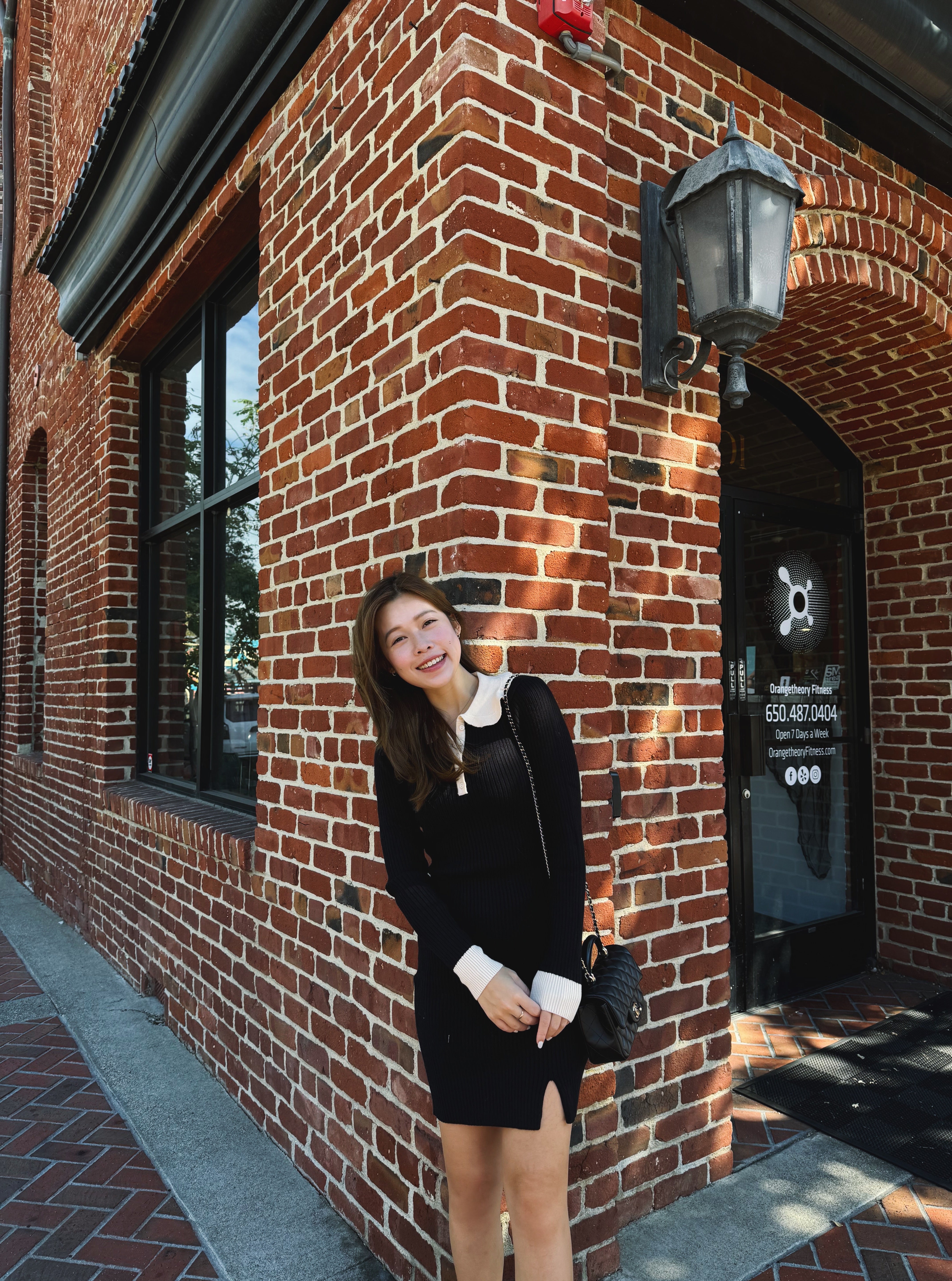 Collared Mini Sweater Dress