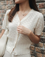 Lucia Hollow Cotton Cardigan