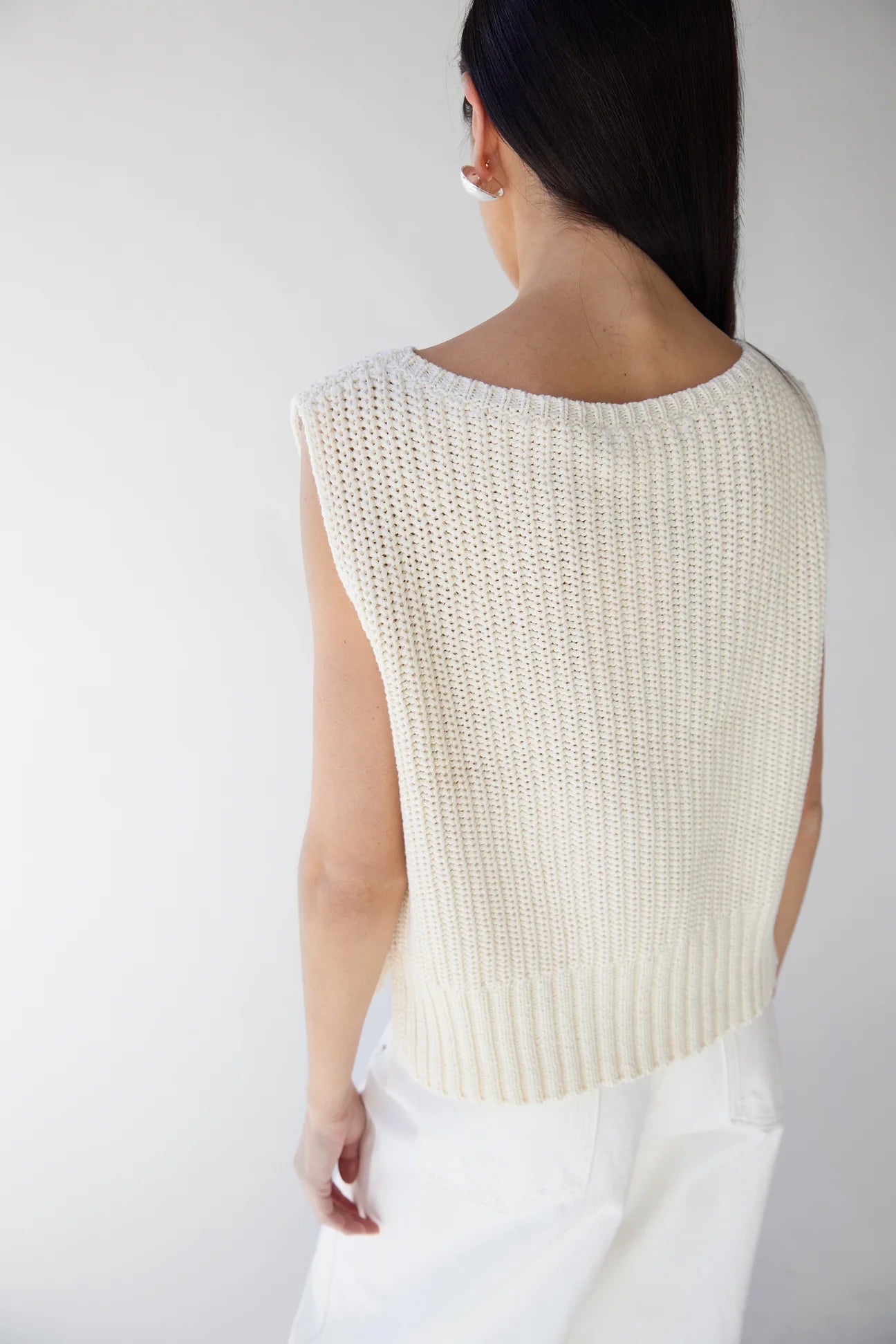 High Neckline Knit Tank