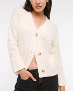 Seed-Stitch Cable Cardigan