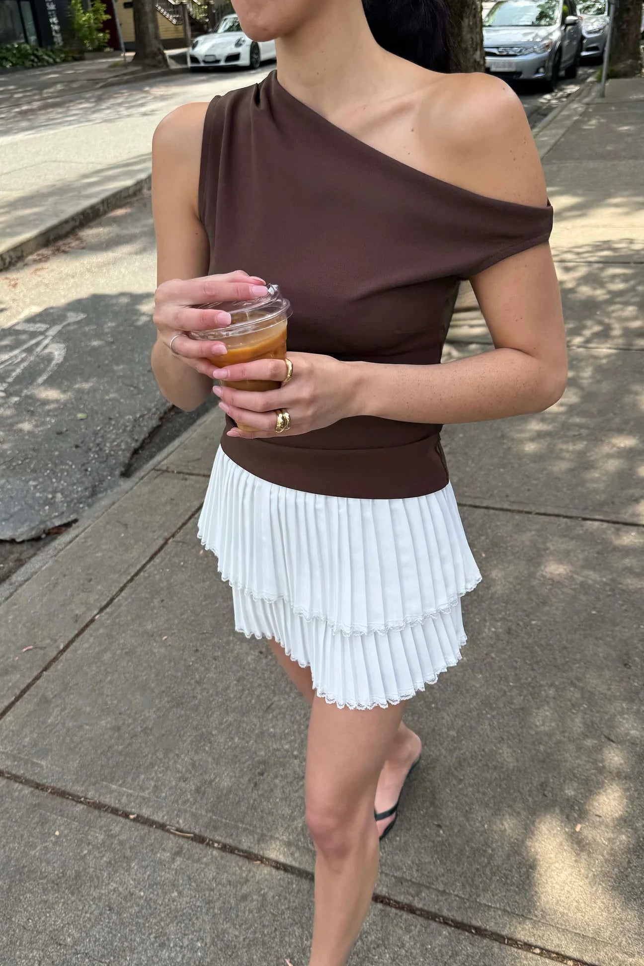 Asymmetric Off The Shoulder Tank