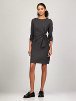 Long-Sleeve Knotted Stretch Dress