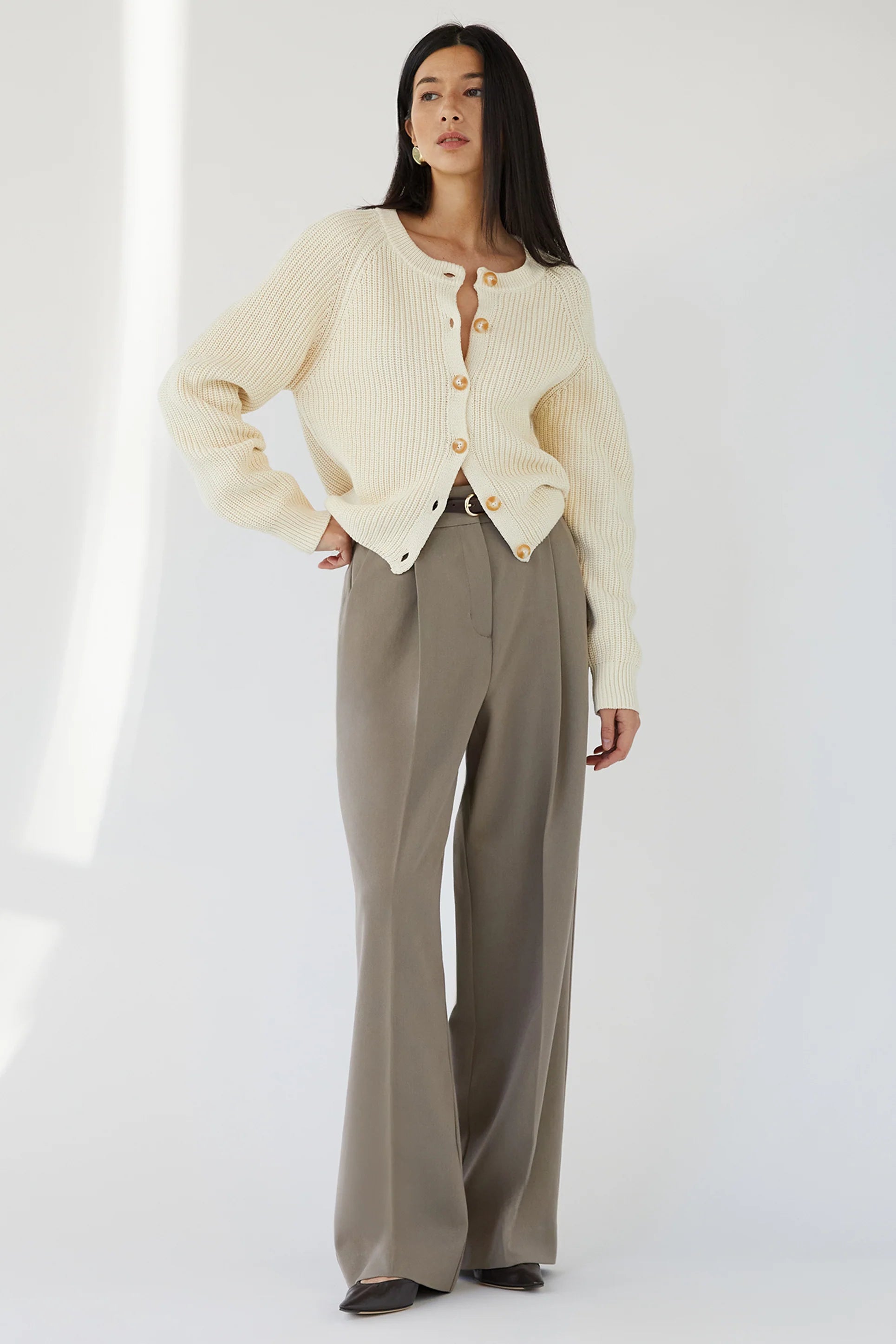 Chunky Knit Button Up Cardigan