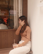 Petite Cable Knit Polo Sweater