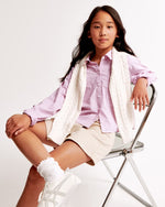 Girls Lightweight Cropped Shirt