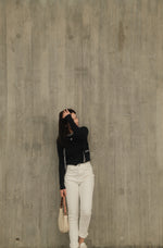 Contrast Trim Cardigan Set