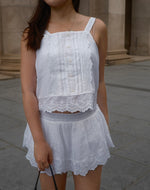 Girls Pintuck Button Through Peplum Top