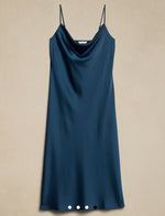 Cowl Neck Midi Slip Dress