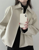 Oversized Faux Leather Jacket
