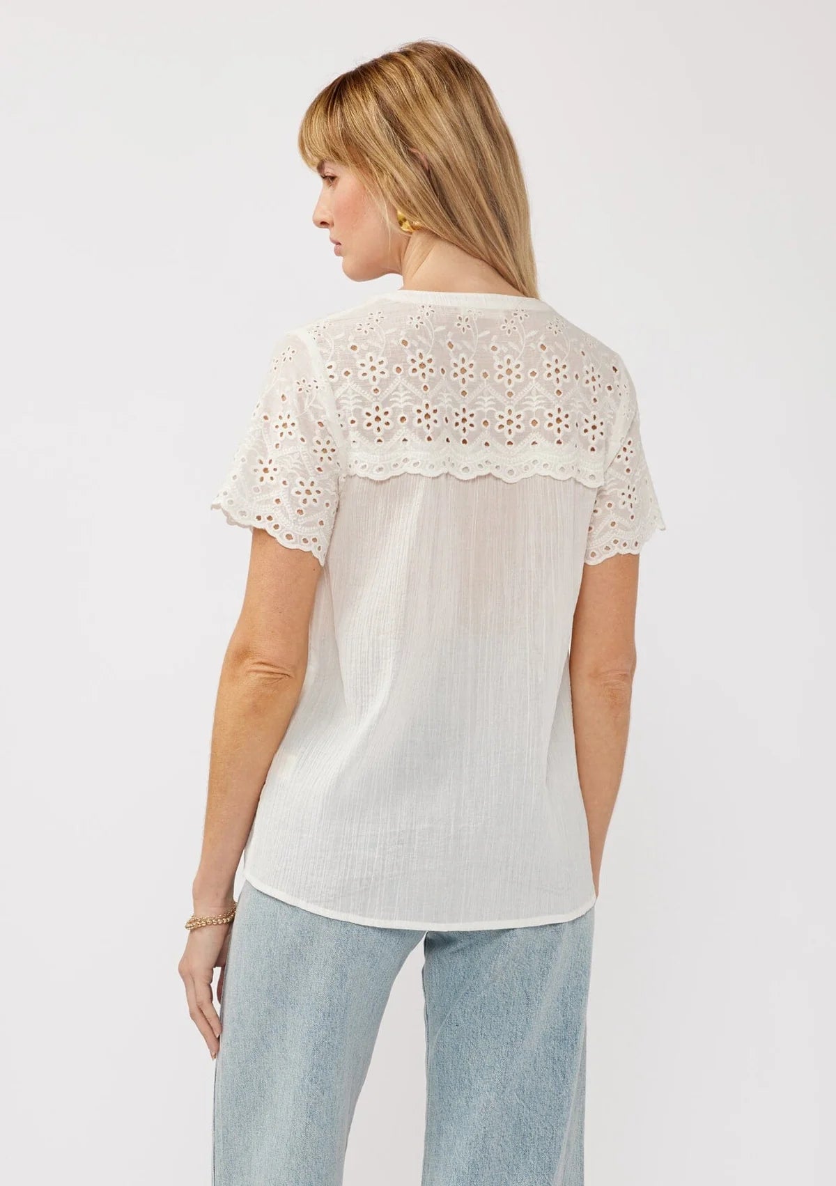 Levana Floral Eyelet Top