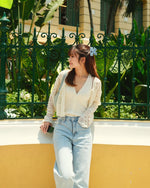 Hollow Knit Long Sleeve Cardigan